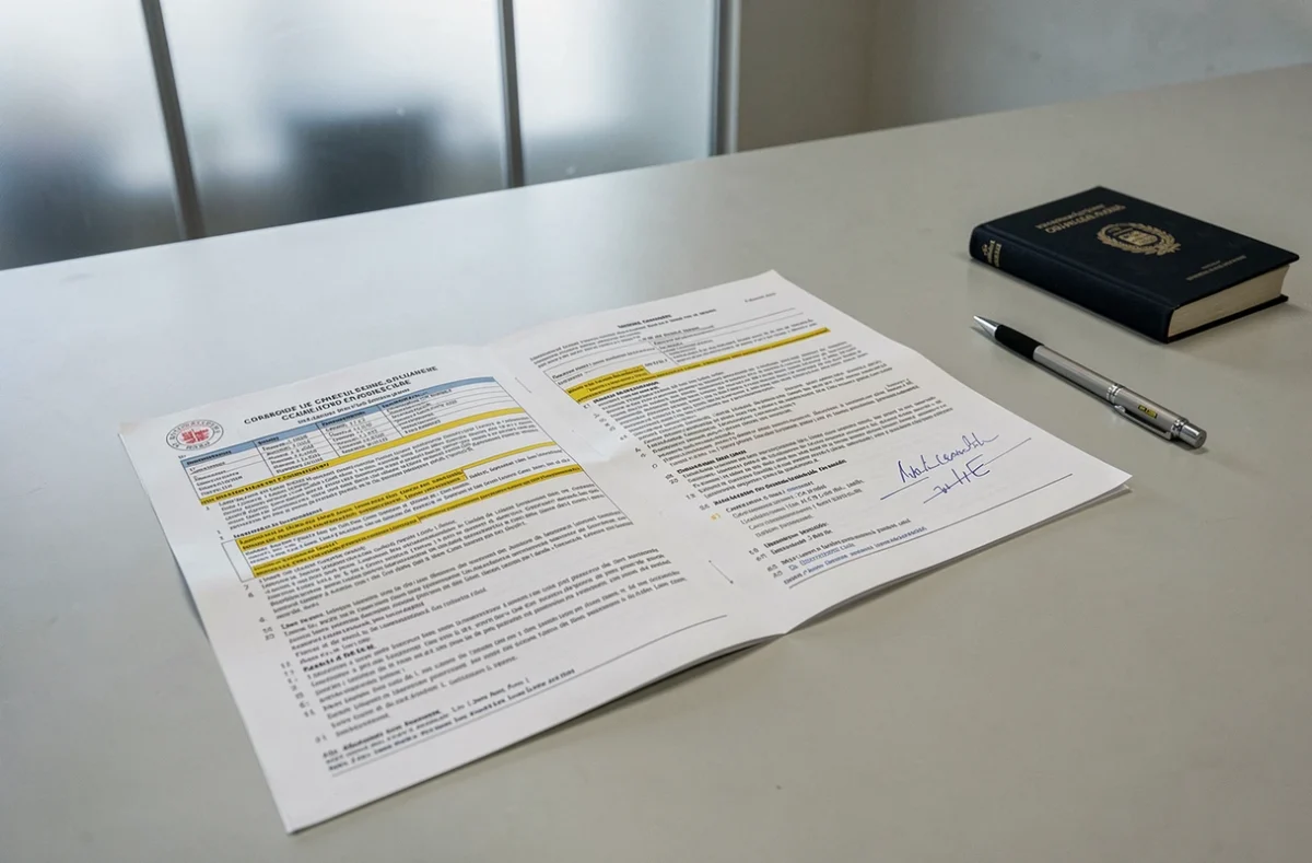 Document officiel français ouvert sur une table de réunion administrative avec annotations et définitions réglementaires