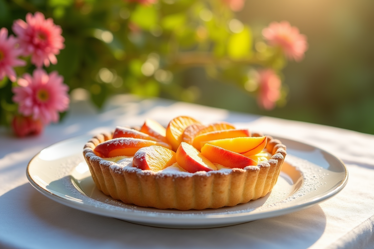 tarte pêches