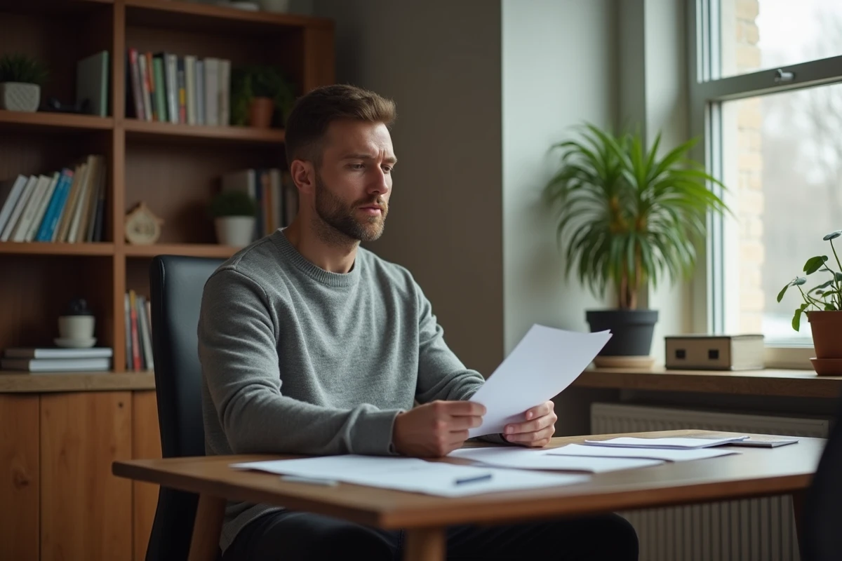 Journaliste dans son bureau personnel à domicile, symbolisant la protection de son jardin secret et de sa vie intime